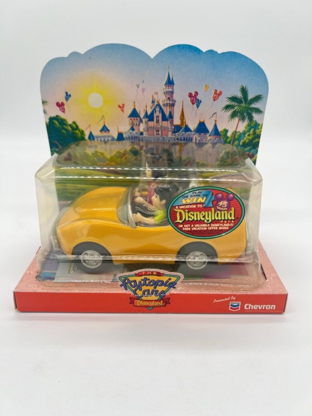 Vintage Disneyland Autopia Cars Classic Yellow Chevron 2000 New